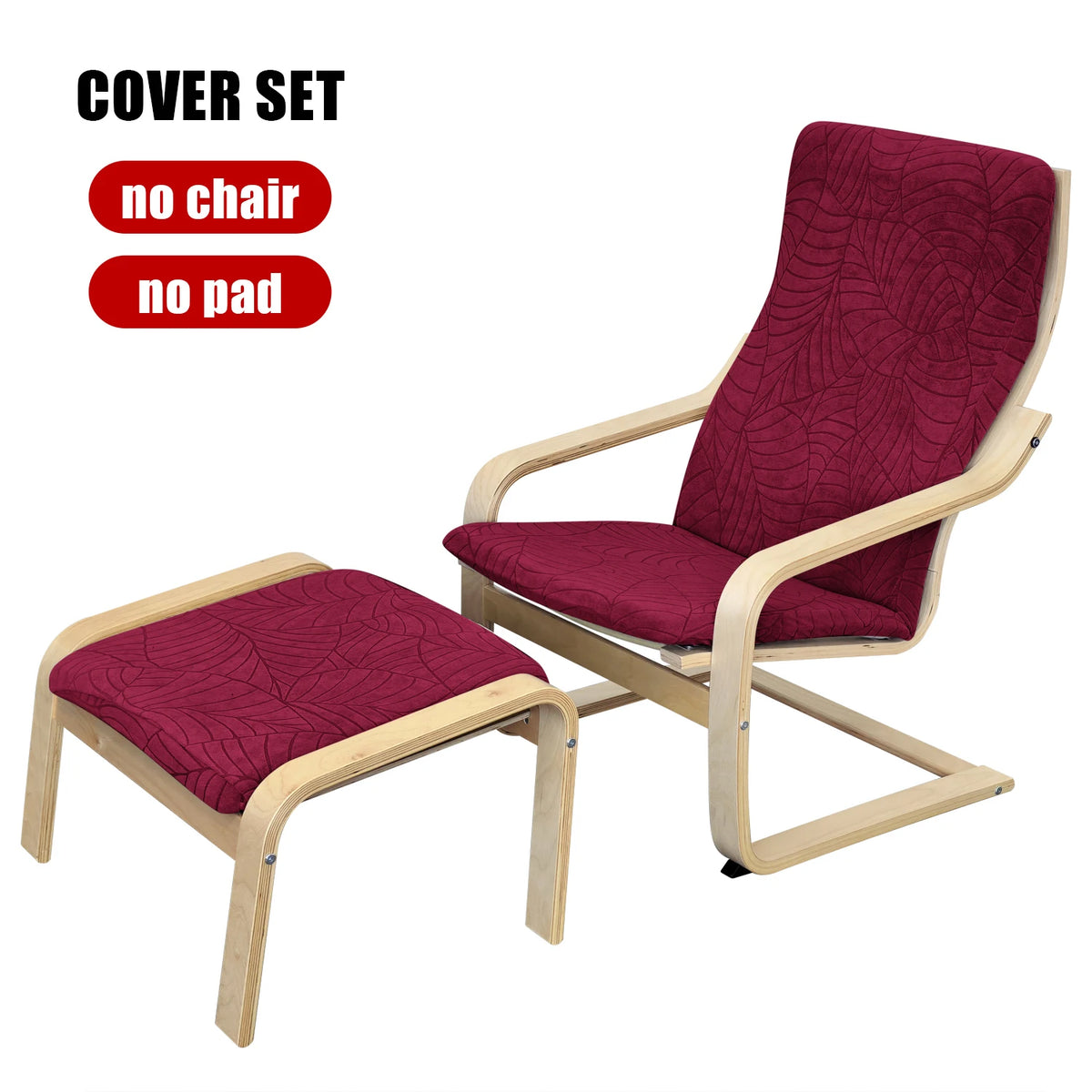housses chaise coussin repose pieds vert pastel imprimé feuilles moderne polyester extensiblesextérieur mariage banquet