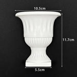 vase mural porcelaine blanc semi circulaire classique arrangement floral