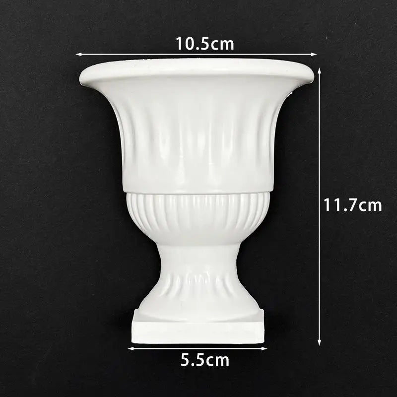 vase mural porcelaine blanc semi circulaire classique arrangement floral