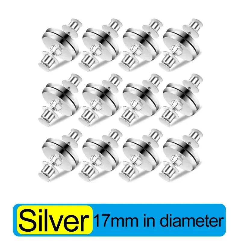 aimants magnétiques argentés modernes 17mm 20mm 25mm rideaux ancrage fenêtres