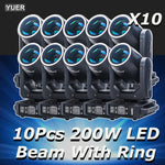 projecteur led noir moderne dmx 200w effets arc ciel spot prisme rotatif scène disco