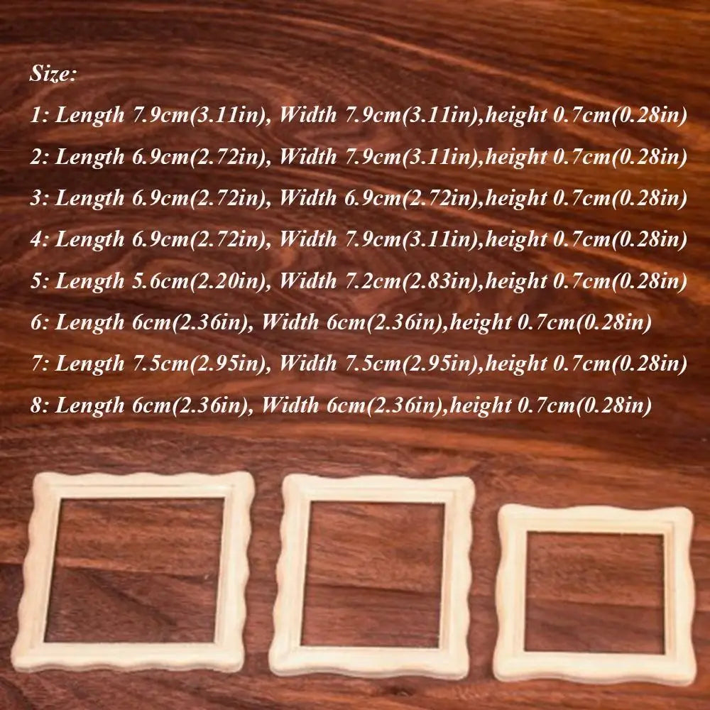 cadres photo minuscules bois naturel classiques adhésifs decoration maison miniature artisanal bricolage