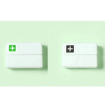 boîte pilules hebdomadaire compartiments couleurs pastel croix blanche moderne pratique