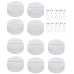 lampe chevet led blanc texture craquelée moderne base acrylique câble usb piles aaa non