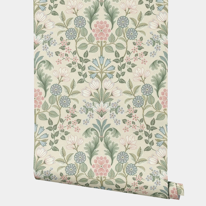 papier peint floral vintage autocollant résistant humidité écologique chambre maison
