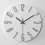 horloge murale moderne bois beige aiguille quartz circulaire opaque étude salon chambre