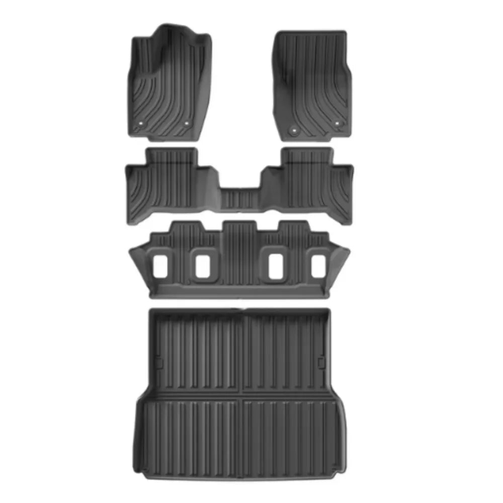 tapis sol voiture noir rayures horizontales moderne avant arrière