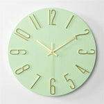 horloge murale moderne quartz aiguille boisée noir blanc minimaliste chambre salon