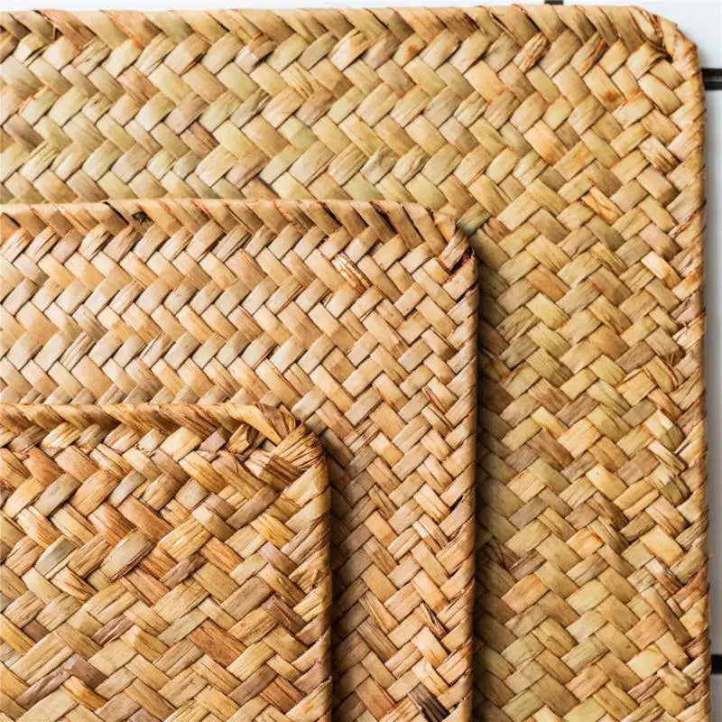 Set de table en rotin tissé main vert