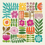 broderie moderne fleurs multicolores ruban aiguilles instructions 30x30cm 40x40cm 50x50cm