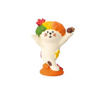 figurines animaux résine japonais vert marron orange blanc rouge gris personnages animaux arbres fruits