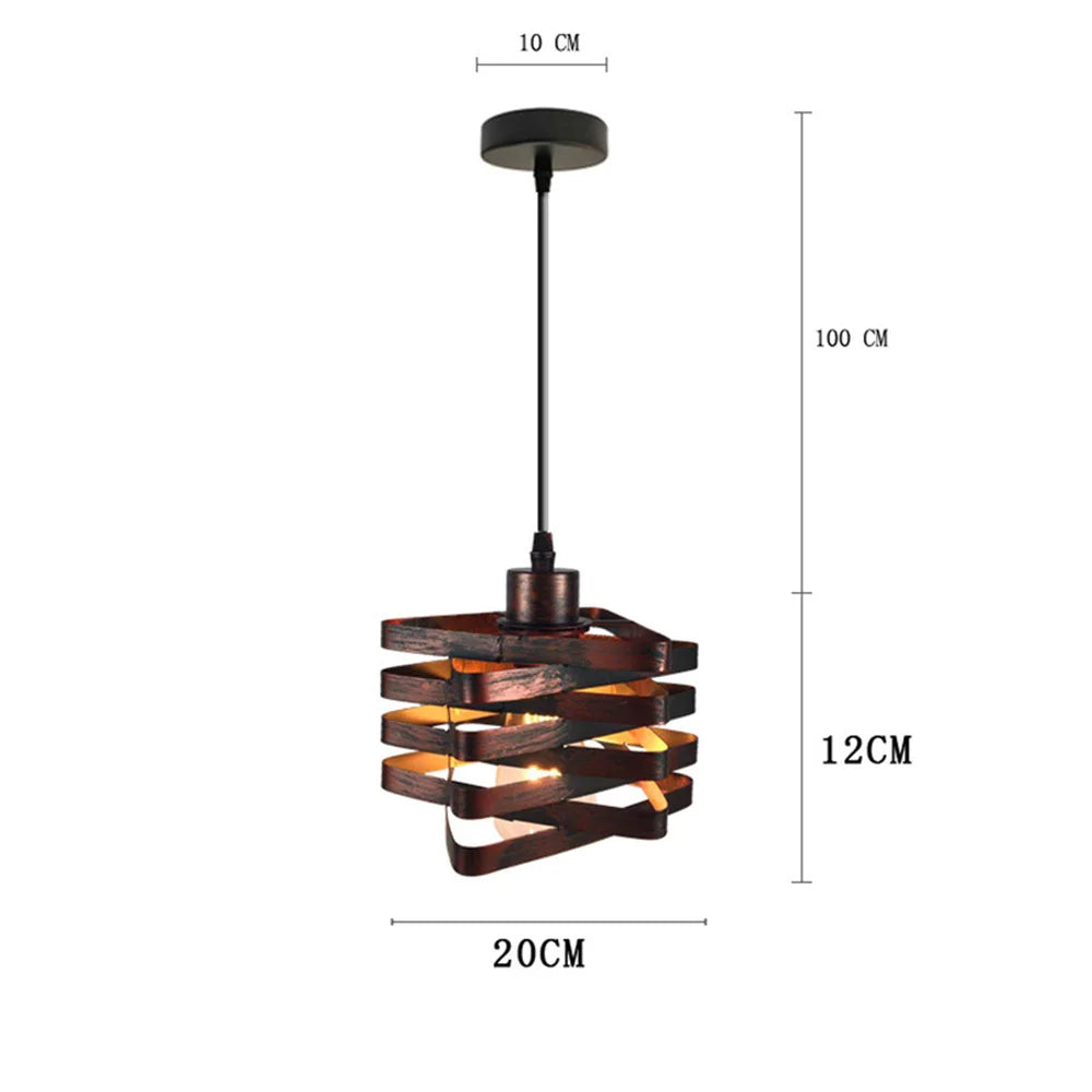 lampe suspendue industrielle or bronze abatjour noir éclairage salon chambre moderne vintage