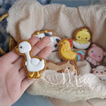 biscuits animaux farmacia dessin animé mouton poulet cochon vache oie cheval