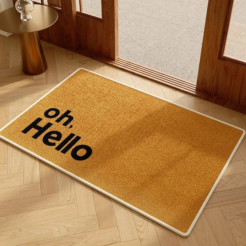tapis moderne minimaliste polyester feutre rayures abstrait beige marron gris 40x60cm 50x80cm