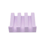 support savon silicone violet gris moderne egouttoir incline blanc vert bleu rose
