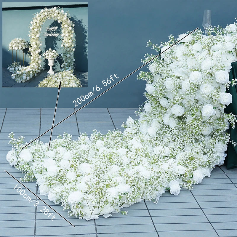 décoration florale romantique arc floral composition pot allée fleurie événement mariage anniversaire