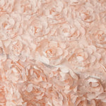 nappe table rose clair brodée roses relief imperméable romantique table mariage fêteOpaque tablecloth with