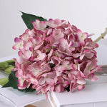 bouquet hydrangeas artificiels soie rose jaune gris bleu violet blanc moderne decoration mariage