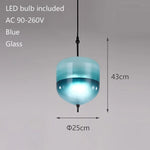 suspension lumineuse bleu blanc gris gradation couleur moderne minimaliste translucide chambre salon