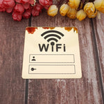 panneau wi fi adhésif acrylique moderne blanc noir doré réinscriptible stylo inclusWiFi