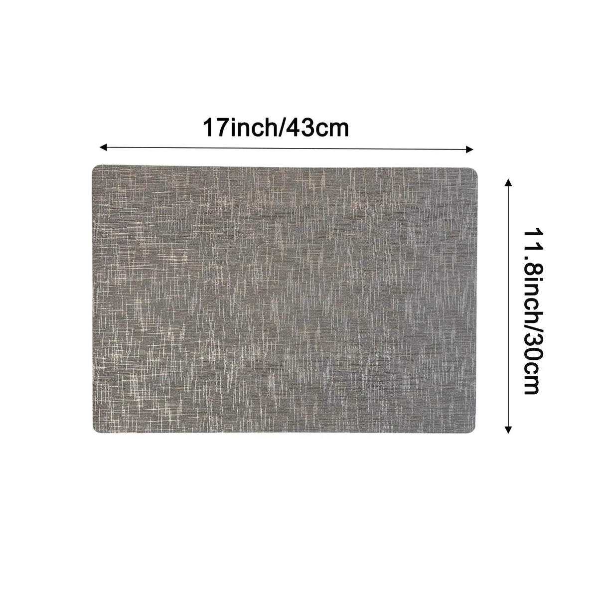 tapis table moderne gris clair texture lin adhésif respectueux environnement 17x11.8inch 4pcs