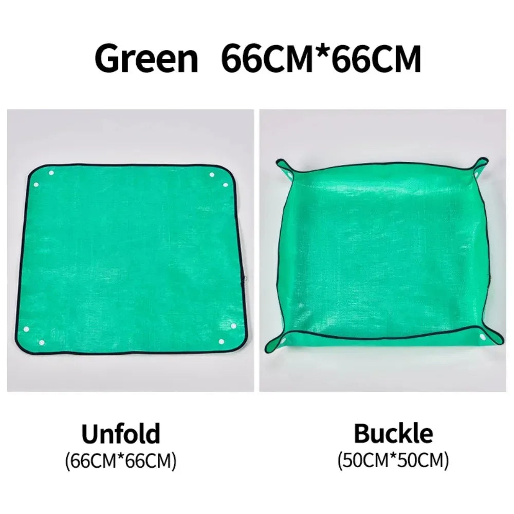 tapis pliable jardinage vert imperméable clips multifonctionnel pinces terre bouteille pulvérisation pot fleurs