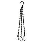 panier suspendu métal chrome noir chaines crochets rustique industriel support plante pot