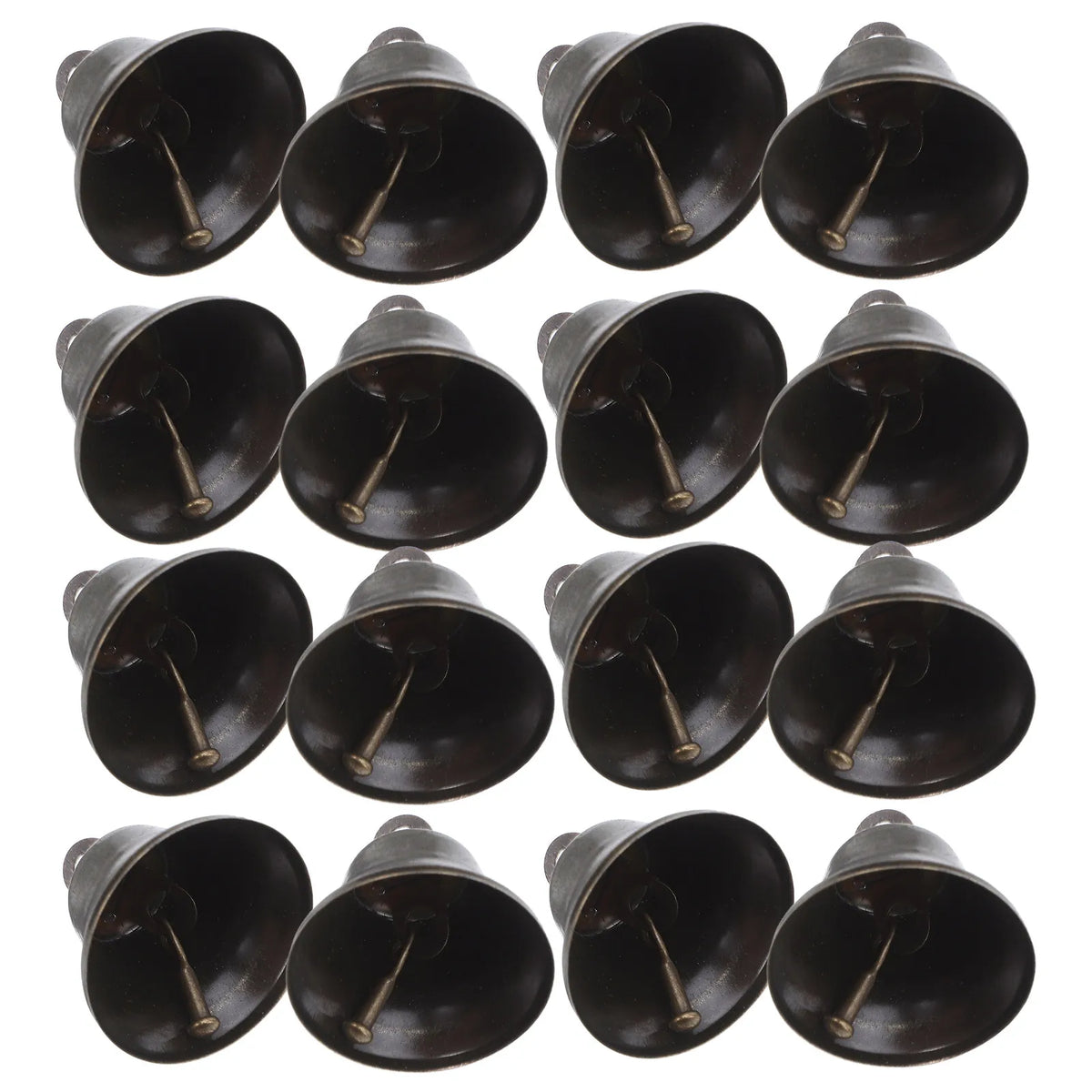cloches vintage bronze rondes simple classique anneaux porte jardin clochette métal rustique