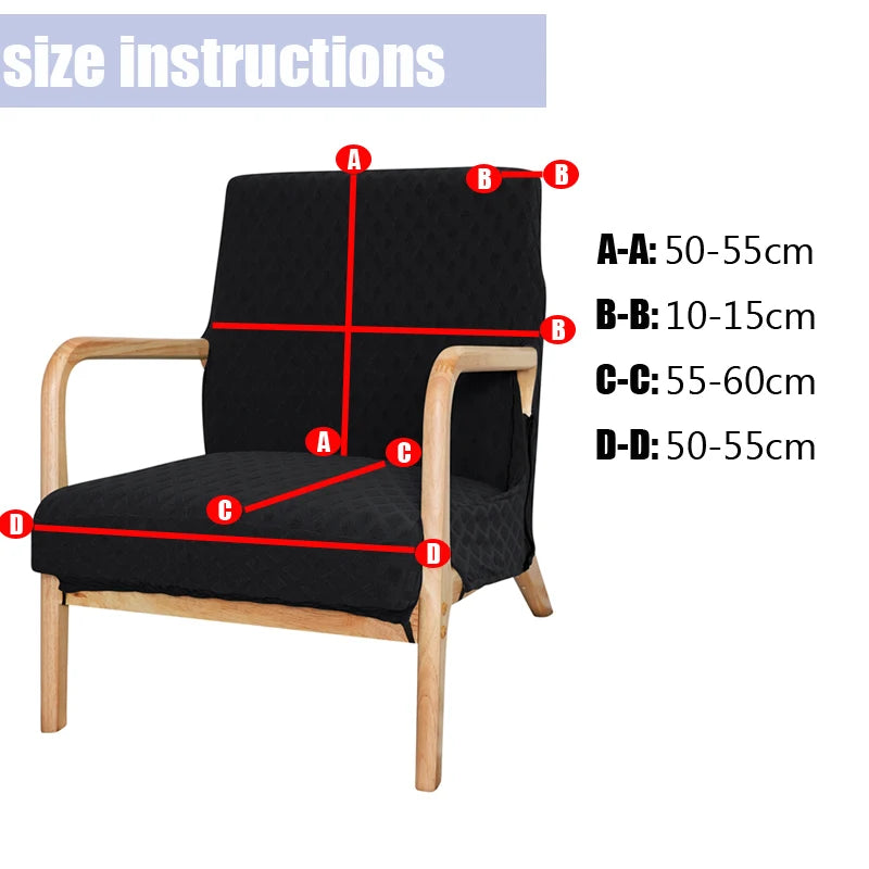 housse fauteuil élastique polyester vert motif géométrique moderne élastiques inclusion fermeture glissière