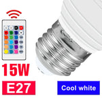 ampoules led rgb blanc e27 e14 gu10 mr16 transparentes opaques moderne télécommande 24touches