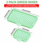 set plateaux savon silicone gris vert rayures modernes pratique auto drainants