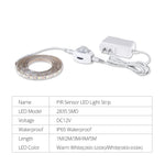 bande led détecteur mouvement blanc blanc chaud moderne adhésif 1m 3m 5m étanche veilleuse