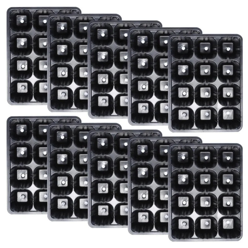 plates bandes noires semis légumes 12 trous pots fleurs plantes arrosoir grille dimensions cultivez