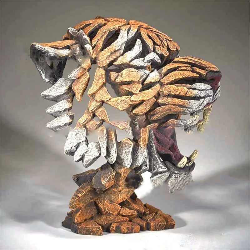 décoration intérieure sculpture animaux réaliste résine noir gris verte marine chambre salon