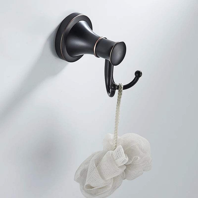 accessoires salle bain porte savon serviette papier toilette moderne noir mat métal anodisé vis