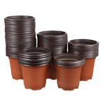 Lot de 100 pots de plantes en plastique rouge pour décoration intérieure