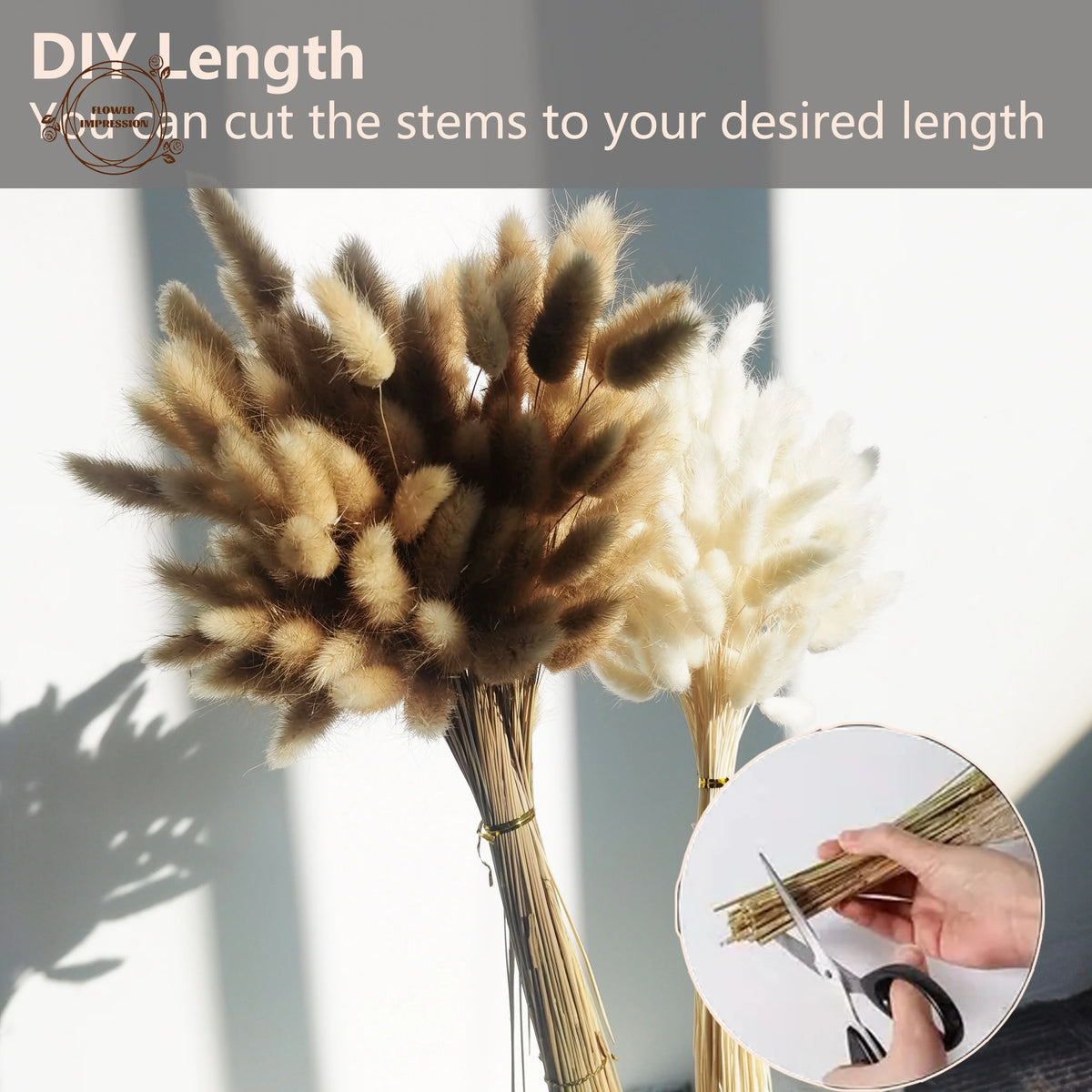 bouquet fleurs séchées forme lapin décoration table mariage anniversaire baby shower pampas lagurus phragmites