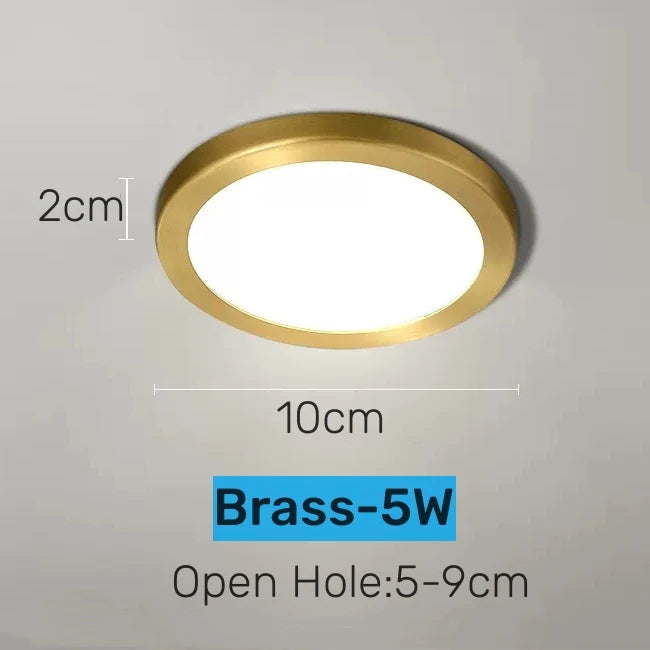Spot LED Or Noir Cuivre Rond Lisse Éclairage Cuisine Moderne Boucle Ajustable Câbles