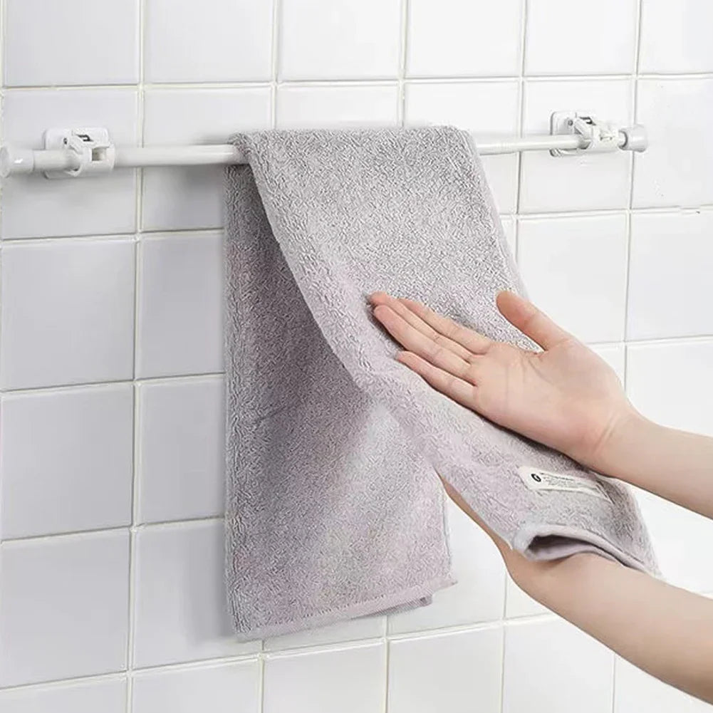 poteau télescopique blanc texture lisse rideau douche réglable 30 50 90cm moderne adhésif extensible