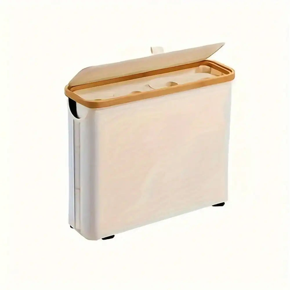 boîte papier toilette bambou noir moderne pratique grande capacité chambre salon