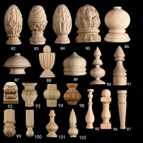 tête lit bois massif sculpté classique décoration chambre fleur lotus