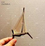 miniature chaise bois décorative meubles maison poupée classique scène miniature 112