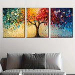 tableaux abstraits arbres peints couleur moderne sans cadre décoration murale chambre salon impression toile
