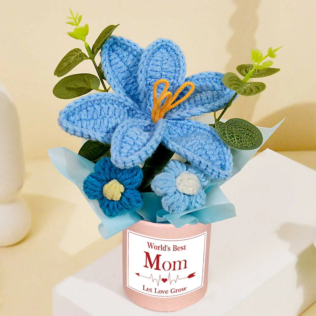 bouquet artificiel fleurs rouges bleues jaunes roses violettes feuilles vertes décoration maison anniversaire fête