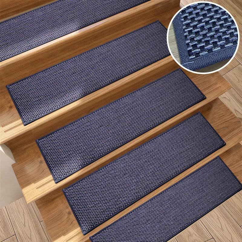 tapis d'escalier moderne rectangle polyester adhésif beige marron gris clair décoration intérieure chambre salon