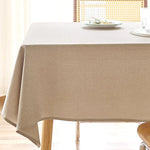 nappe table imperméable beige texture lin classique réutilisable extérieur mariage festive