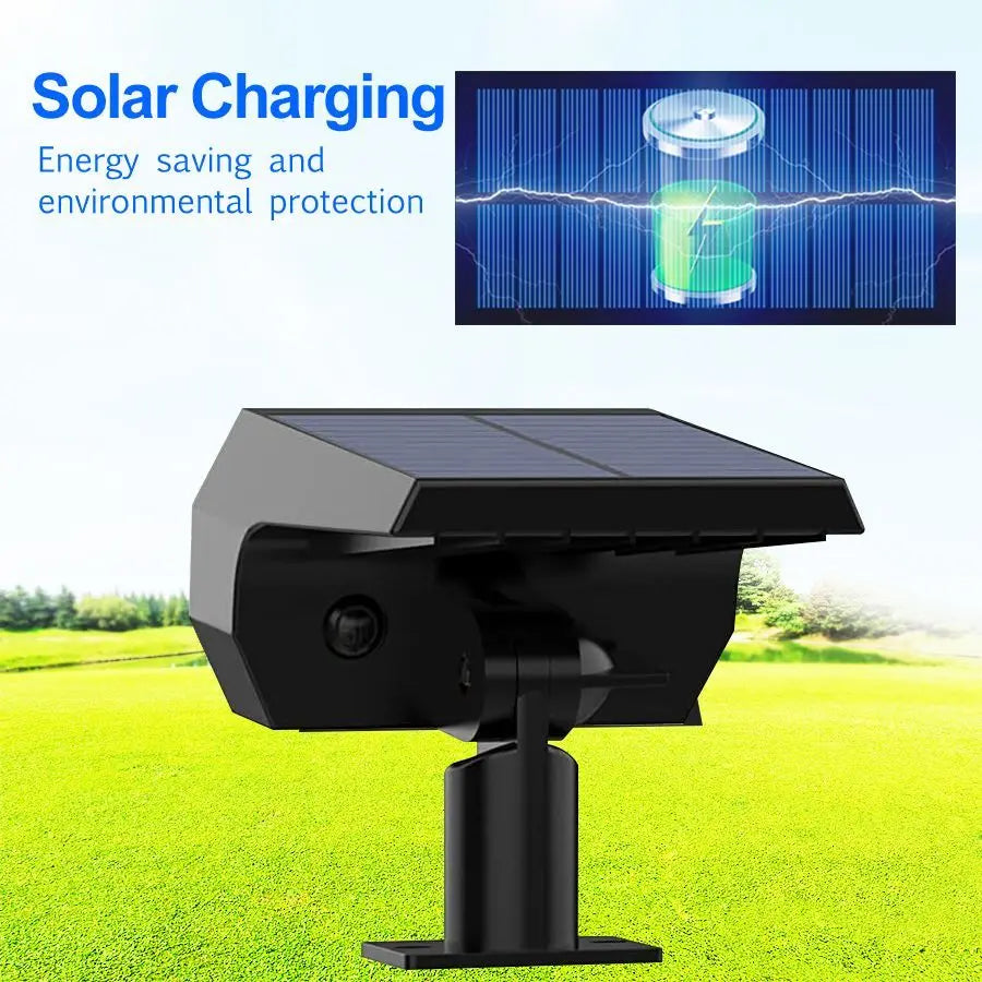 spots solaires led jardin extérieur 52 leds ip65 moderne jaune noir minimaliste
