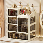 boîte rangement cosmétiques tiroirs compartiments moderne beige clair pliables PP haute qualité étagères bijoux