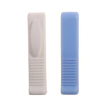 outil déballage ampoules blanc bleu rose rayures verticales pratique ergonomique respectueux environnement