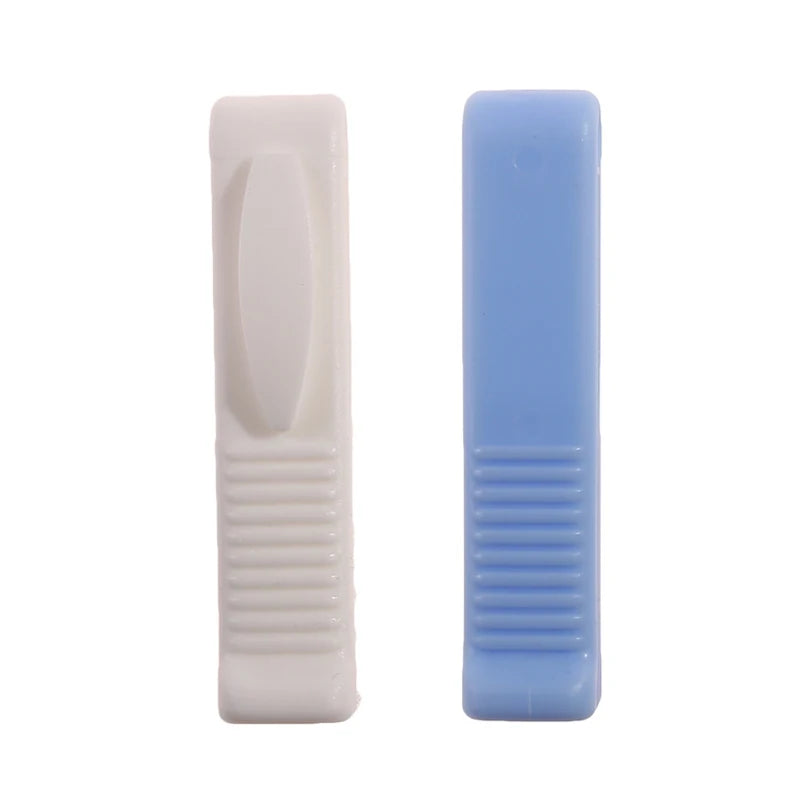 outil déballage ampoules blanc bleu rose rayures verticales pratique ergonomique respectueux environnement